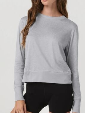 Vuori Daydream Crew Long Sleeve Pullover Tee T-shirt Light Heather Grey XL